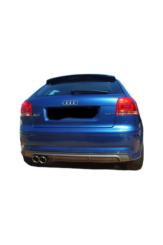 Audi A3 8p S3 2005 - 2008 2 Kapı Arka Tampon Eki - Difüzör Plastik