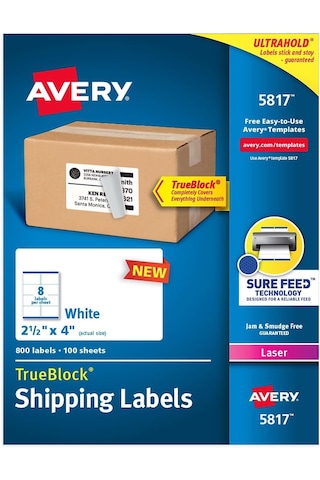 Avery Yazdırılabilir Boş Kargo Etiketleri, 6,35 Cm X 10,16 Cm, Be Diğer