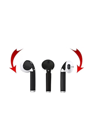 Apple Uyumlu AirPods Kulaklık Kaplama Sticker Koruyucu Film Etiket Folyo 1 Çift