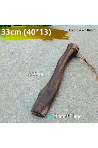 Yunboo 33 Cm Deri İpli Mini Bıçak Sapı - Kaliteli Yeşil Meşe, Dayanıklı Ve Konforlu Tutuş, Odun İşleri İçin Uygun