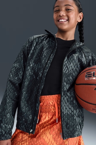 Nike Kid's Kobe Lightweight Woven Water Resistant Jacket Dark Green Unisex Çocuk Kapüşonlu Hafif Dokuma Suitici Ceket Koyu Yeşil