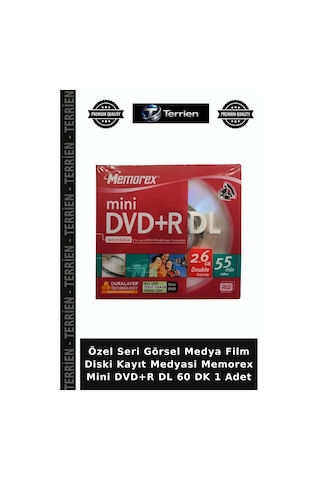 Özel Seri Görsel Medya Film Diski Kayıt Medyasi Memorex Mini Dvd+r Dl 60 Dk 1 Adet