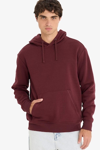 Defacto Regular Fit Kapüşonlu İçi Yumuşak Tüylü Bordo Erkek Sweatshirt X8283az/br230 Bordo