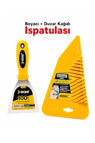 Duvar Kağıdı Spatula Seti Duvar Kağıdı Ispatulası + 10 Cm Boyacı Sıvacı Ispatulası