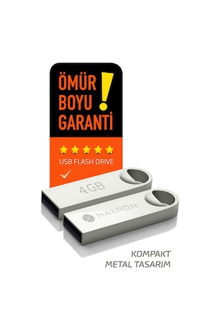 4 Gb Flash Bellek Metal Gövde Ömür Boyu Garantili Güvenli Usb Bellek Data Traveler