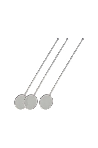 Plastik 100 Adet Kokteyl Karıştırıcı Şeffaf Yuvarlak Çubuk Kaşık