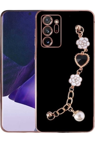 Galaxy Note 20 Ultra Kılıf El Tutamaçlı Kamera Korumalı Zore Taka Silikon Kapak Siyah