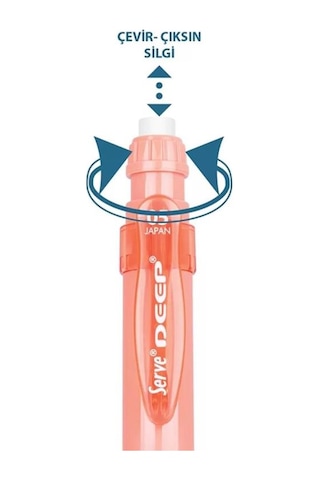 Serve Deep Mekanik Kurşun Kalem 0.5mm Mercan