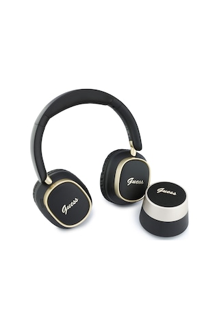 Guess Lisanslı Metal Logolu Ve Speaker Hoparlör 2 in 1 Bluetooth 5.4 Kulak Üstü Kulaklık