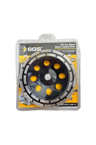 Sgs Elmas Beton Mermer Granit Taşlama Diski - Çift Sıra - 180 Mm.