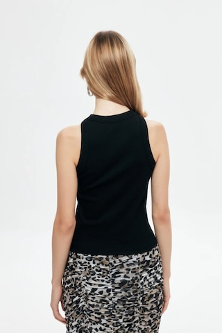 Ollacollection Halter Yaka Basic Fitilli Atlet Siyah