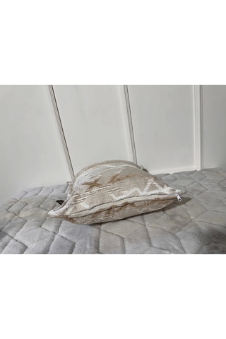 Nivemeshome Kırlent Kılıfı 45x45 Mateo 63-01 Krem-kahve Çok Renkli