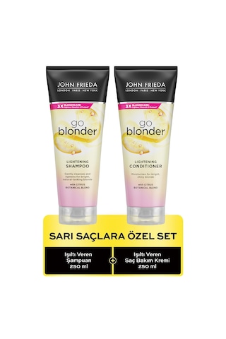 John Frieda Go Blonder Lightining Işıltı Veren Sarı Saç Şampuanı 250 ML + Saç Kremi 250 ML