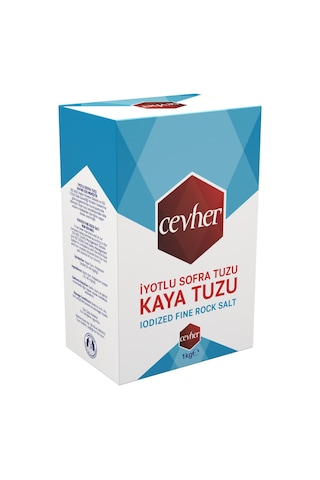 Cevher İyotlu İnce Kaya Tuzu 1 Kg
