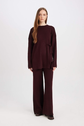 DeFacto Triko Pantolon Regular Fit Beli Lastikli Cepli Düz Basic Düz Paça D7511AX24WNBR171