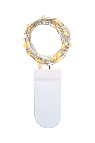 Qingmipy "2 Metre Esnek Bakır Tel Led Işık Şeridi - Ip65 Suya Dayanıklı, Pilli Dekoratif Aydınlatma" Sarı