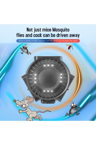 Geeroyoo Siyah Avrupa Standartlı 360 Derece Çalışan Yüksek Güçlü Fare, At, Sinir, Mus, Karınca Ve Yarasa Kovucu Aleti