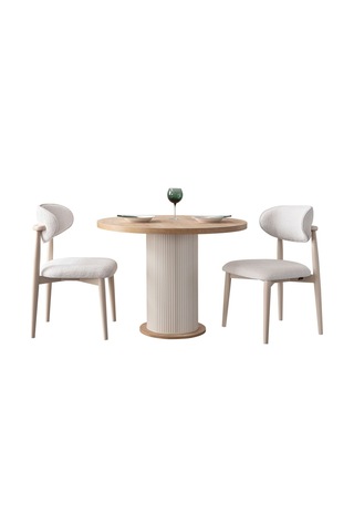 Montana Yemek Masası Takımı 2 Kişilik Takım Bej