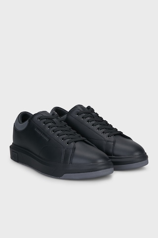 Armani Exchange Deri Logolu Sneaker Ayakkabı Erkek Ayakkabı Xux123 Xv534 Mc694 Siyah