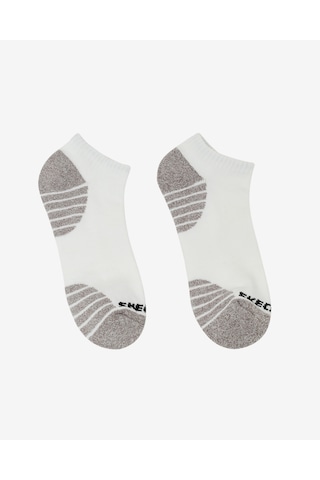 Skechers 3'lü Unisex Yarım Taban Destekli Low Cut Çorap Unisex Beyaz Çorap S119432-107 Beyaz