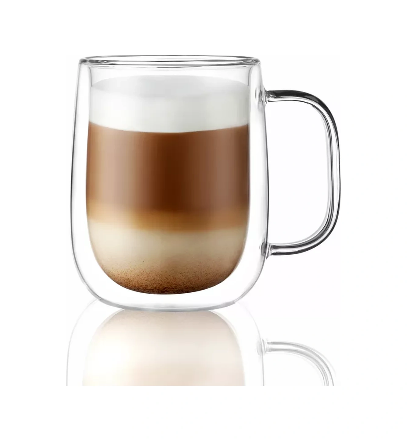 Cnglass Kahve Kapuçino Ve Latte İçin Çift Camlı Bardak 355 Ml 8781915 Beyaz