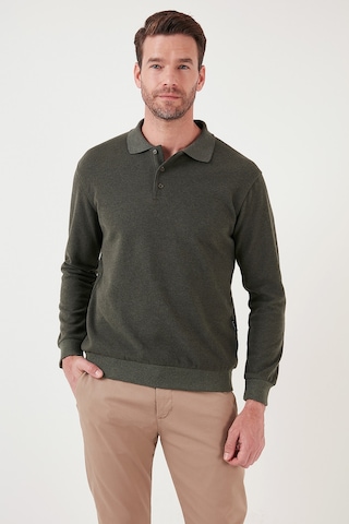 Buratti Pamuk Karışımlı Regular Fit Erkek Polo Yaka Kazak 456223 Haki