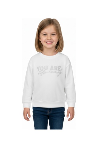 Kız Çocuk Baskılı Sweatshirt Bgl-st05266 Ekru