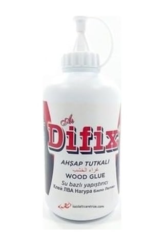 Difix Ahşap Çiçek Maket Kumaş Karton Tutkalı Su Bazlı Kokusuz Beyaz Renk 100gr