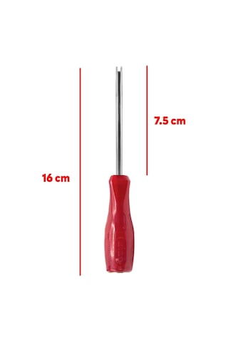 Badem10 Sibop Sökme Takma Tornavidası Aparatı İç Lastik Teker Şambrel Paftası Tornavida Plastik Saplı 16 Cm