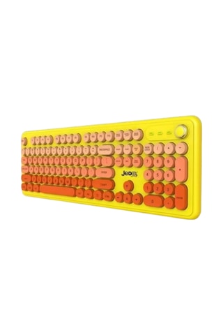 Jedel Wkb104 Kablosuz Bluetooth + 2.4ghz Çift Modlu Klavye - Retro Daktilo Tasarımlı