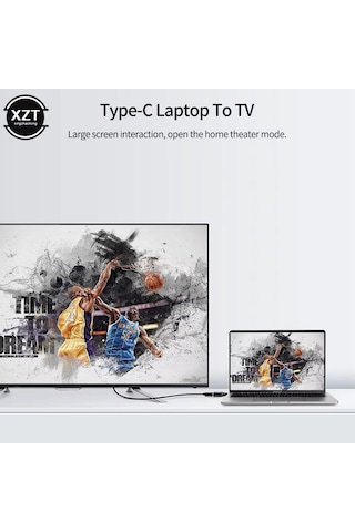 Cr23 M-ac-book Thunderbolt Uyumlu Type-c 3.1'den Displayport Dp 1.4 8k 60hz Çevirici Adaptör