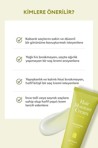 Elektriklenen Saçlara Yoğun Nemlendirici Durulanmayan Saç Kremi Mılk Baobab Hair Moisture Cream