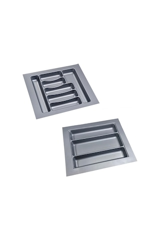 Çekmece İçi Kaşıklık ve Kepçelik Set 42 x 49 cm Gri