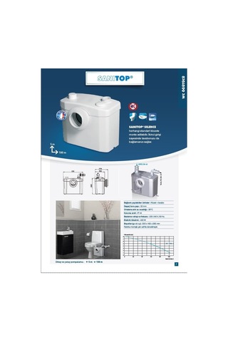 Sanitop - 1 Wc + 1 Ünite Fos.Tah Cihazı - 12 Lt