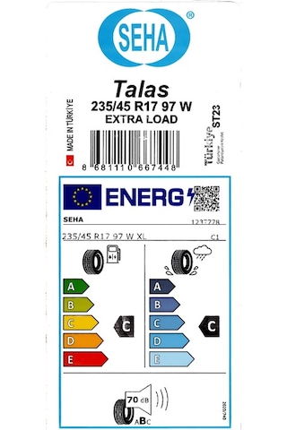 Seha 235/45 R17 97W XL ST23 Talas Yaz Lastiği 2024