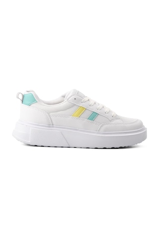 Walkway Deren-g Beyaz-sarı-yeşil Kadın Sneaker 001
