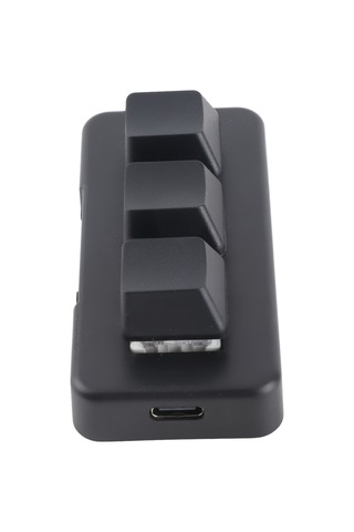 Tenfowee Rgb Işıklı 3 Tuşlu Programlanabilir Makro Klavye, Usb Plug & Play, Abs Malzeme, Oyuncu Ve Dıy İçin Mini Mekanik Klavye Siyah