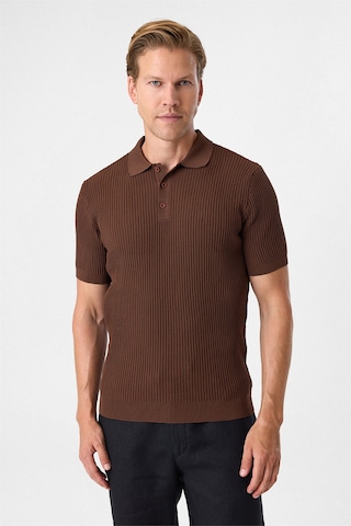 Back And Bond Regular Fit Düğmesiz Kahve Polo Yaka Tişört