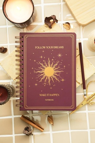 Bullet Journal Edition A5 15x21 Cm Spiralli Noktalı Tarihsiz Not Defteri Güneş