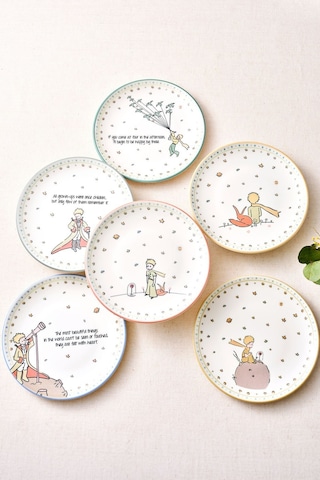 Karaca  Küçük Prens Yeni 6 Parça Seramik Pasta Seti 20 Cm