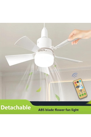 62 Watt 3 Renk Yanma Modlu Dimlenebilir Cata Lodos Kumandalı Fan Led Ampul