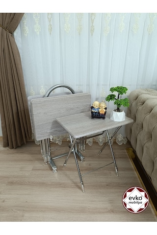 Çanta Zigon Sehpa,4'lü Sehpa, Zigon Sehpası, Mdf Mebran - Cordoba