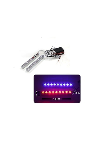 Space Space 2x9 Led Panjur İçi Çakar Lamba 9w Kırmızı-mavi /lapa178 O A34439