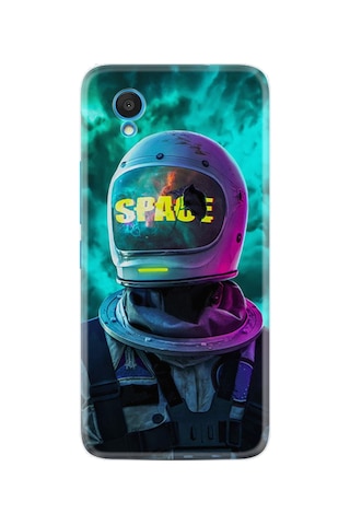 Alcatel 1 2022 Kılıf Resimli Desenli Silikon Platinium Series Space 1854