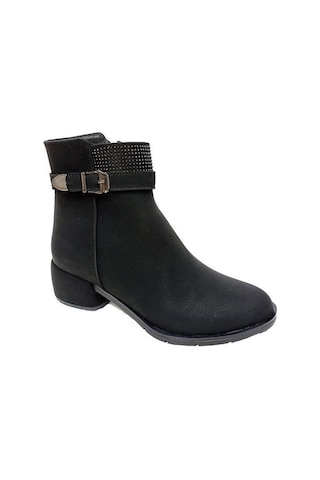 Erbay 500-22 Yağlı Deri Trend Fashion Kadın Bot Siyah