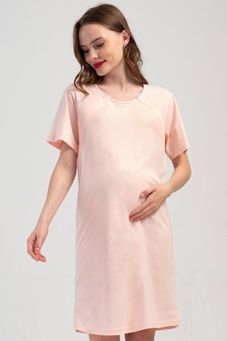 Kadın Kısa Kol Lohusa Baby Pink Tunik C1t9n4o804