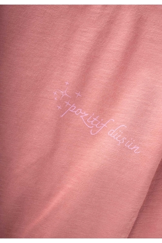 Cigit Sloganlı Uzun Kollu T-shirt 2-10 Yaş K Pembe