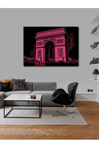 Kanvas Tablo Gece Aydınlatmalı Zafer Takı, Paris