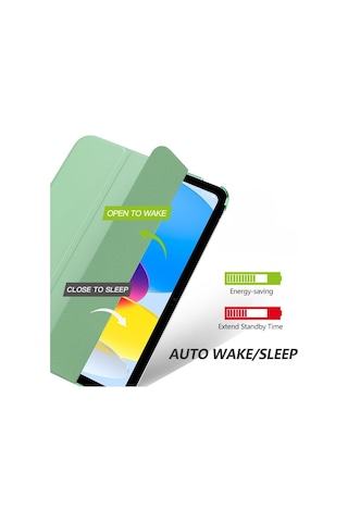 Apple Uyumlu iPad 10. Nesil 10.9 Kılıf Uyku Modlu Pu Deri Smart Standlı Case A2696 A2757 A2777 Kapaklı Kılıf