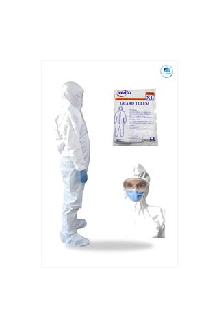 Koruyucu Tulum İş Güvenliği Elbisesi Non Woven Beyaz Xl Hafif Nef Çok Renkli